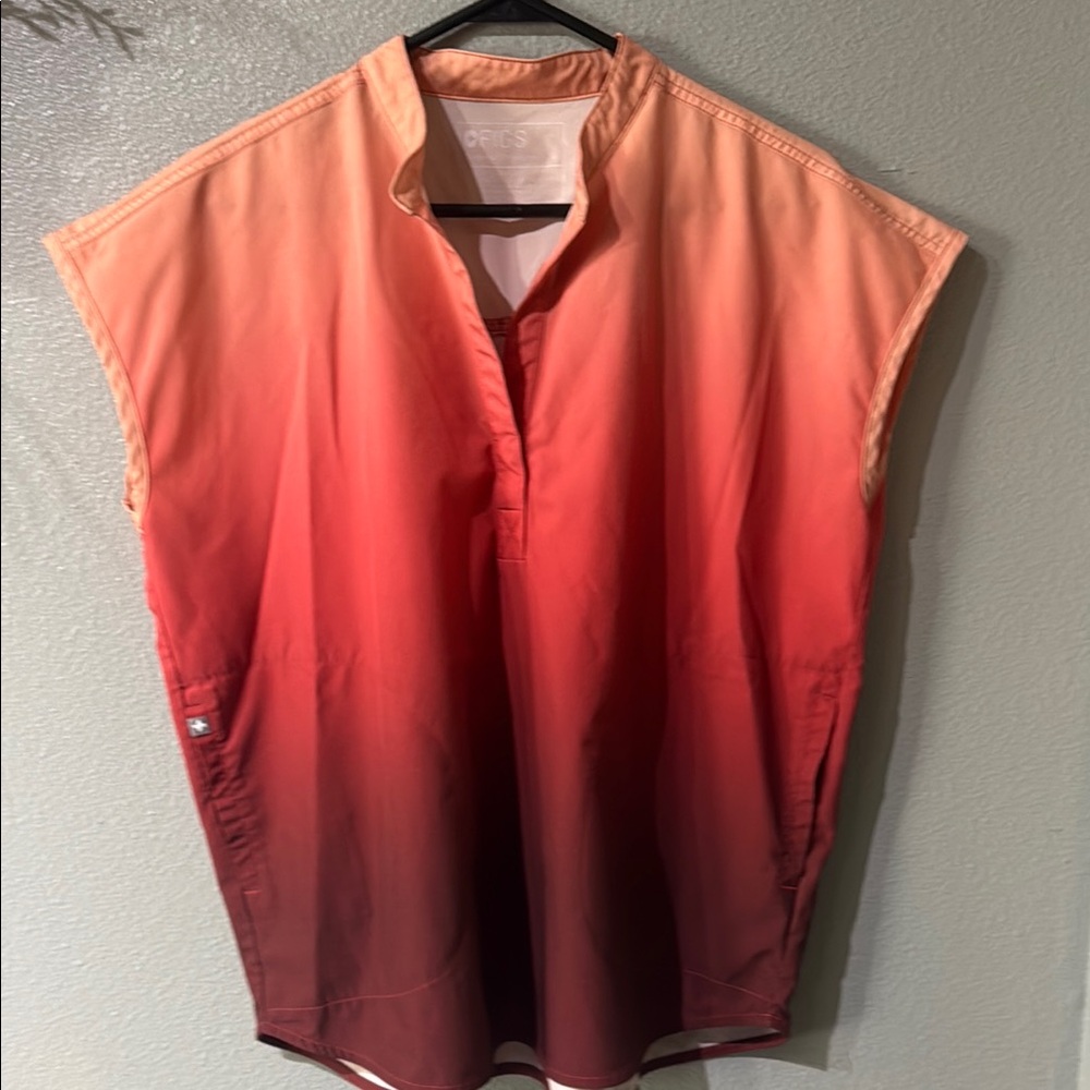 Figs Gradient Red and Orange Women's Top